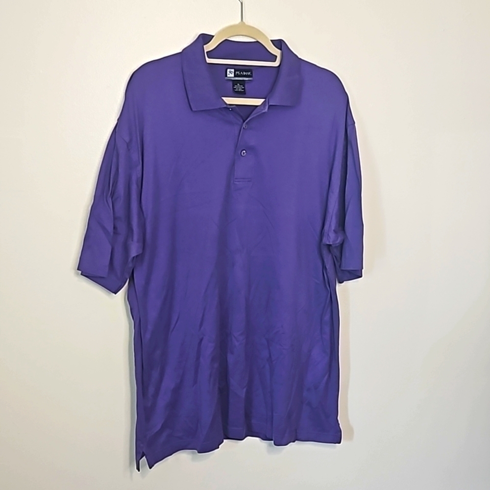 Joseph A Bank Golf Polo Shirt Purple Large
